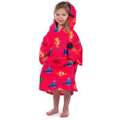 Towee Poncho copii surf Fishee pink, 50 x 60 cm