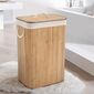 Compactor Bamboo szennyestartó kosár, szögletes,természetes