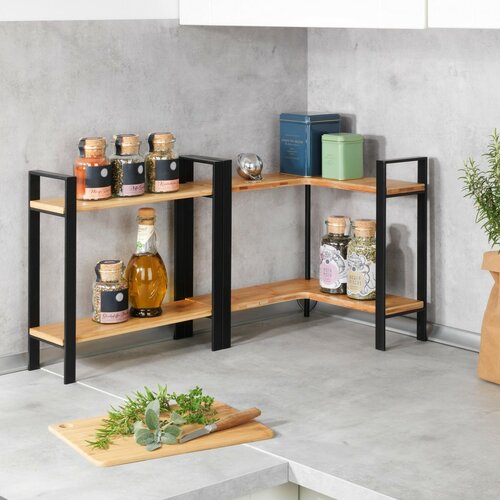 Wenko Lou kotna kuhinjska polica, 2 police, 30 ×30 × 33 cm