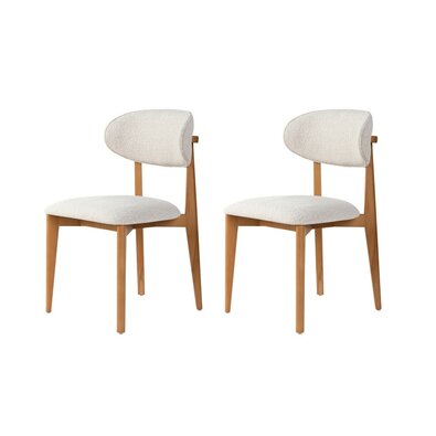 Set de scaune de sufragerie Lionte White and DarkOak, 2 buc.