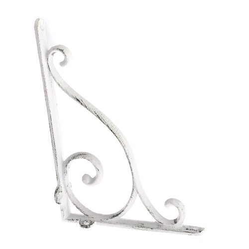 Consolă fontă Marnay, de etajeră, alb, 23,5 x17,5 x 3,5 cm