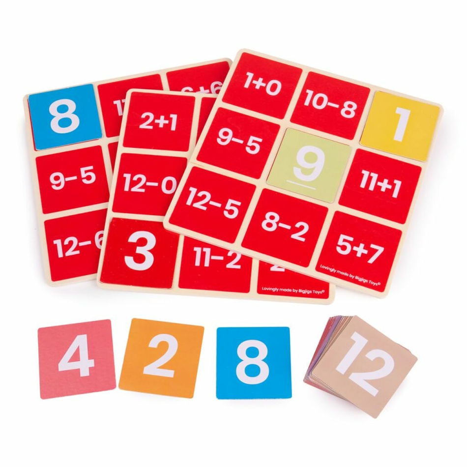 Levně Bigjigs Toys Matematické bingo Sčítání a odčítání