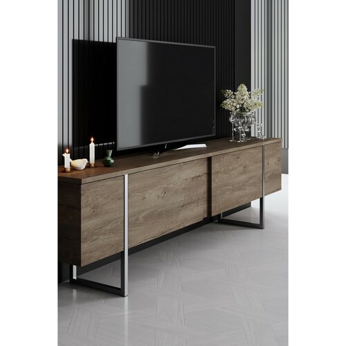 Măsuță TV Luxe Walnut and Silver