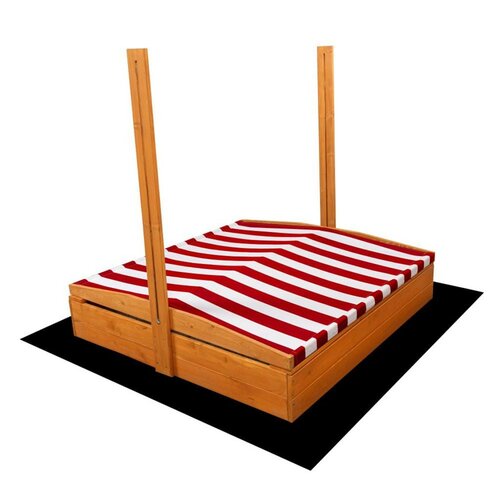 Copertină Baby Mix pentru lada de nisip din lemn  120 x 120 cm, roșu și alb