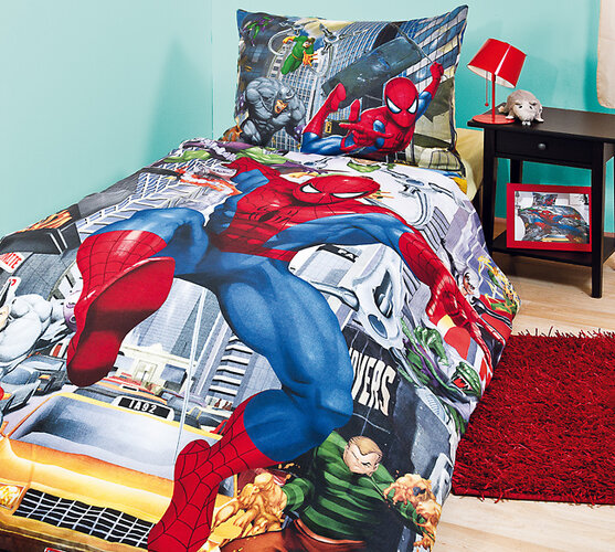 Detské bavlnené obliečky Spiderman 2, 140x200, 70x
