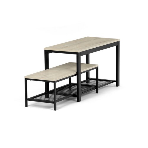 Set de 2 rafturi pentru pantofi, stejar Sonoma