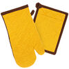Potholder and trivet Heda yellow / brown, set of 2