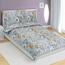 Bellatex Крепова постільна білизна Листя фіолетовий , 140 x 200 см, 70 x 90 см
