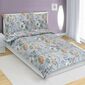 Bellatex Крепова постільна білизна Листя фіолетовий , 140 x 200 см, 70 x 90 см