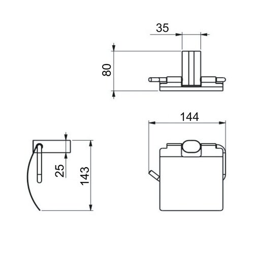 SAPHO RF007/15 Flori držalo za toaletni papir spokrovom, črna mat
