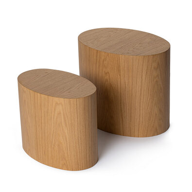 Odkládací stolek Elipse Set Oak, 2 ks