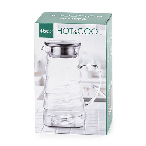 4Home Stekleni vrč Wave Hot&Cool, 1,2 l