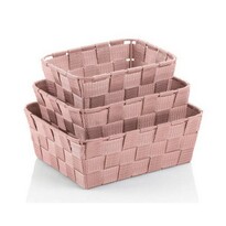 Набір кошиків для зберігання Kela з 3 предметівAlvaro, рожевий