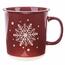 Weihnachtstasse aus Keramik Snowflake rot, 710 ml