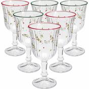 Komplet 6 božičnih kozarcev za vino Xmas Leaves 240 ml