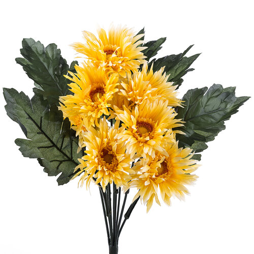 Umělá kytice Gerber žlutá