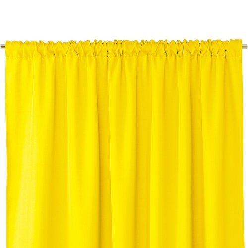 Restilo Zasłona Oxford Pleat żołty, 140 x 250 cm