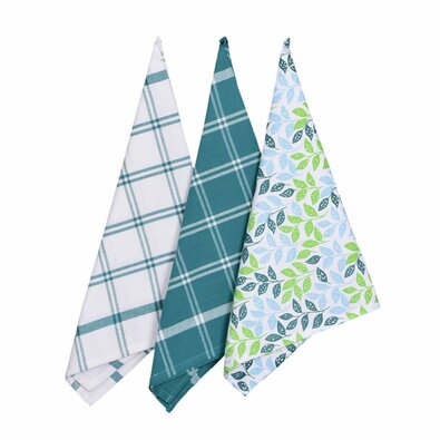Geschirrtuch Prospekte Türkis, 45 x 70 cm, Set 3 St.