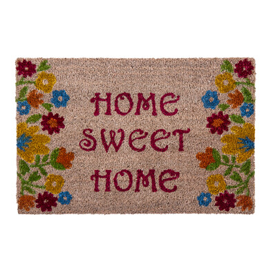 Sweet Home flowers lábtörlő bézs színű, 40 x 60 cm