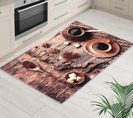 Kusový koberec Káva 3D, 80 x 120 cm