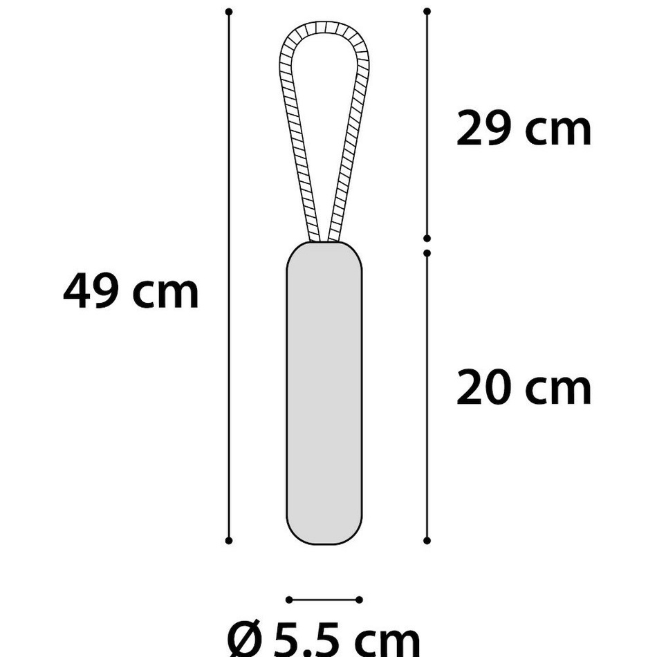 Obrázok Flamingo Pešek Dummy kosť pre psov s lanom 20 cm (5400585068832)