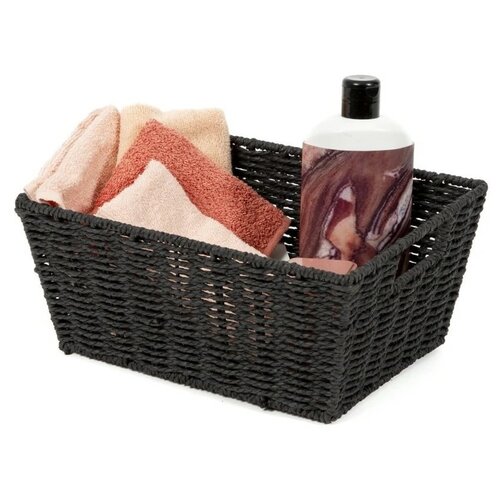 Coș împletit manua Compactor ETNA, 31 x 24x 14 cm, negru