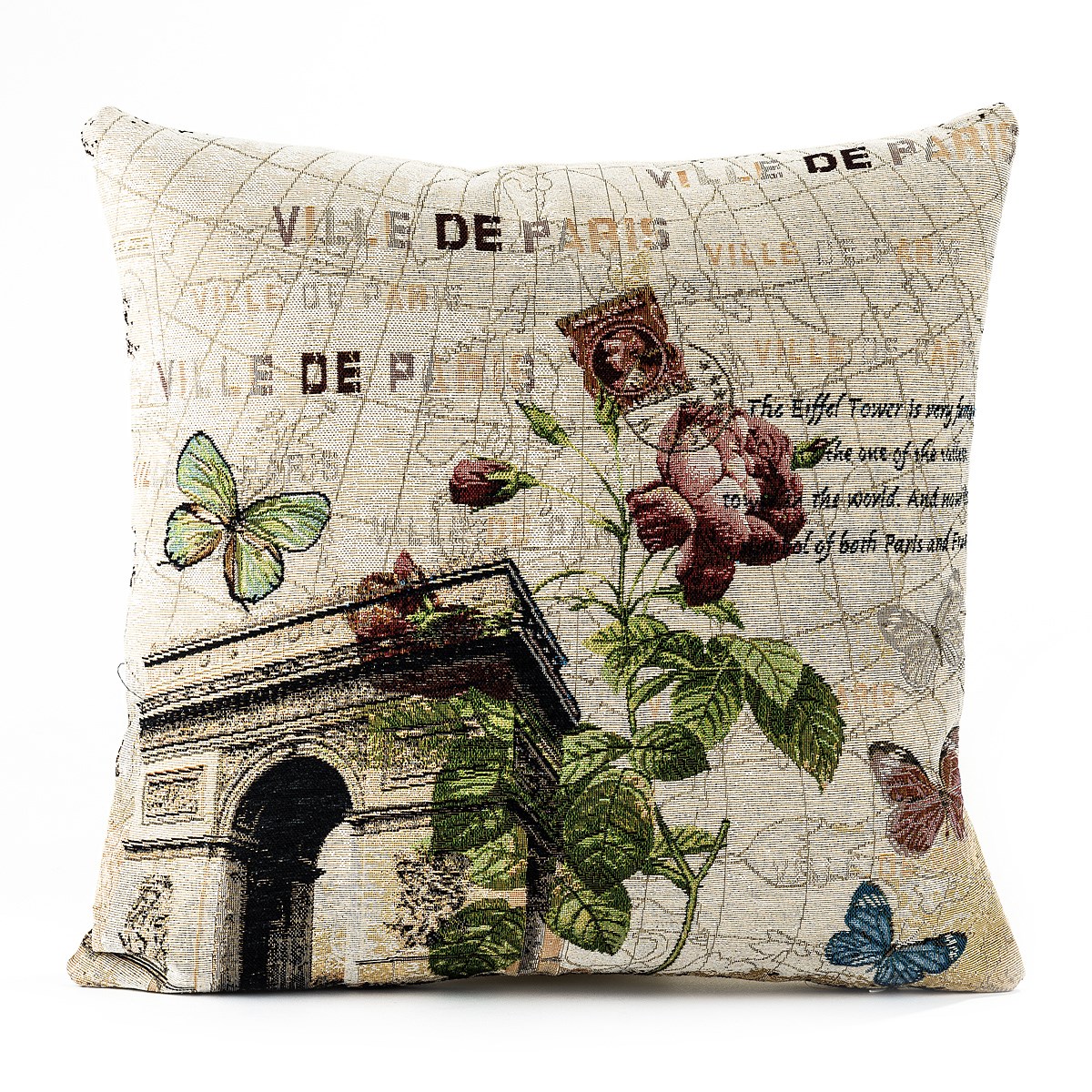 BO-MA Trading Obliečka na vankúšik Gobelín Rose Víťazný oblúk, 45 x 45 cm