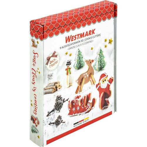 Westmark Набір 3D формочок для печива Santa  Claus is, 9 штук