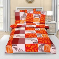 Krepové obliečky Patchwork oranžová, 140 x 200 cm, 70 x 90 cm Krepové obliečky Patchwork oranžová, 140 x 200 cm, 70 x 90 cm