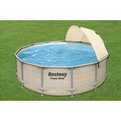 Bestway Nadzemní bazén Power Steel se stříškou, pr. 396 cm, v. 107 cm