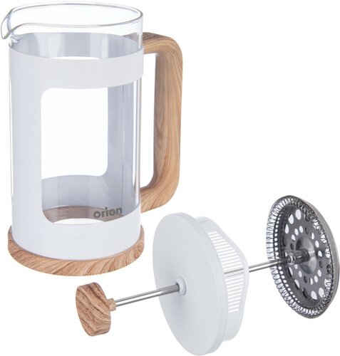 Orion Sklenená kanvica/french press Whiteline 0,65l