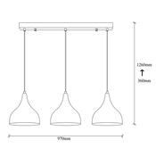 Lampa wisząca Saglam - 3781, miedziany
