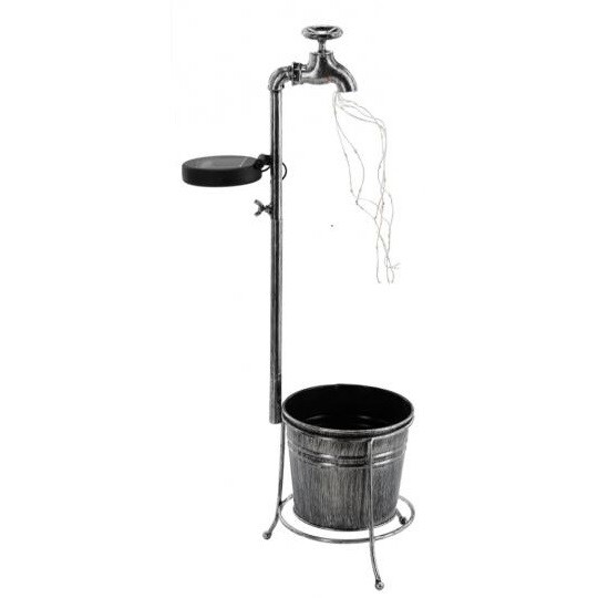 Aldotrade Solar lámpacsappal, virágtartóval, 30 LED, melegfehér