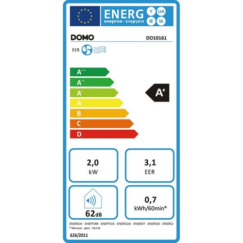 DOMO DO10161 mobilní klimatizace A+, 7 000 BTU