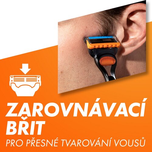 Gillette Głowice wymienne 8 szt. + żel do golenia Fusion5