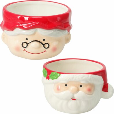 2 darab Mr. &amp; Mrs. Claus kerámia tál 13 cm