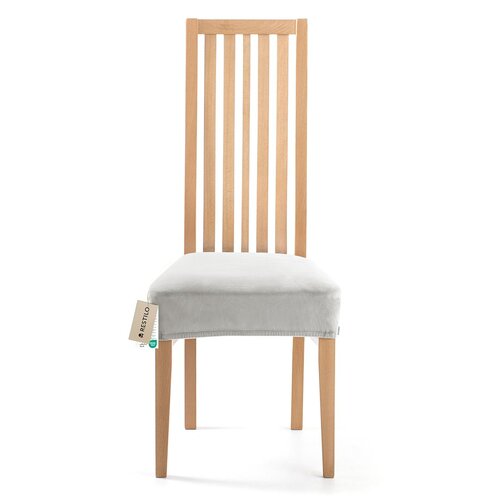 Restilo Натяжний чохол для сидіння стільця Sento срібний, 40 x 40 + 5 см
