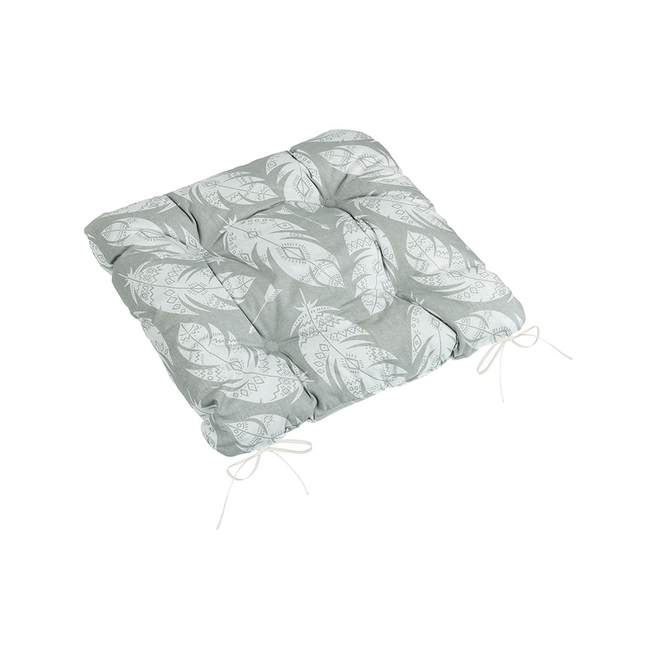 Bellatex Pernă de scaun Adela matlasată Pană gri,alb , 40 x 40 cm