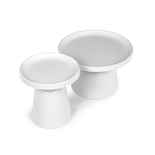 Set de măsuțe de cafea F4114 WT, alb, 2 buc.