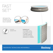 Bestway Aufblasbarer Pool Fast Set, 367 x 76 cm