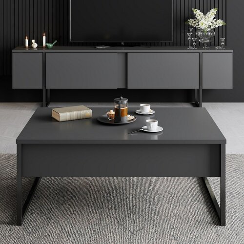 Konferenční stolek Luxe Anthracite and Black