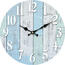 Drewniany zegar ścienny Blue deck, śr. 34 cm