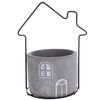 Бетонний ковпак для вазона House сірий, 15 x 19,5x 11,5 см