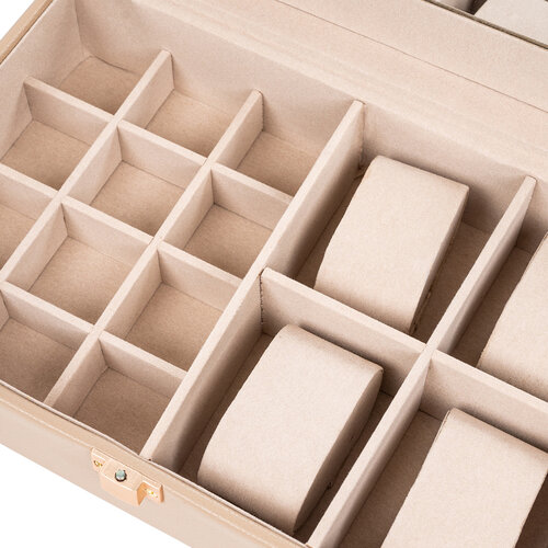 Schmuckkästchen Velvet dream Beige, 25 x 7 x 16 cm