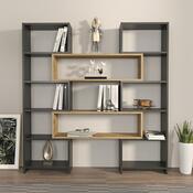 Biblioteczka Poyraz Black and Oak