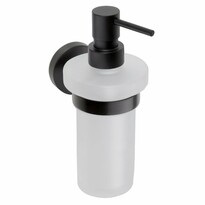Dozator de săpun SAPHO XB100 black X-Round,sticlă albă/negru, 230 ml