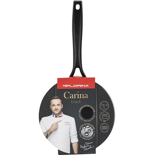 Florina Hliníkový rendlík Carina Black 1 l, 16 cm