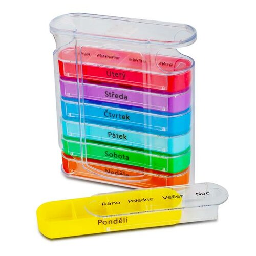 Dozator de medicamente Toro, 7 zile, cutii colorate