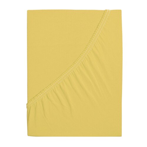 Cearșaf de pat 4Home jersey Ideal galben, 200 x 200 cm
