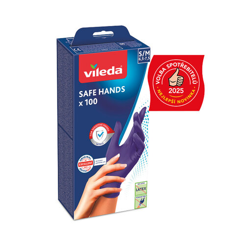 Vileda Safe Hands rokavice S/M 100 kos